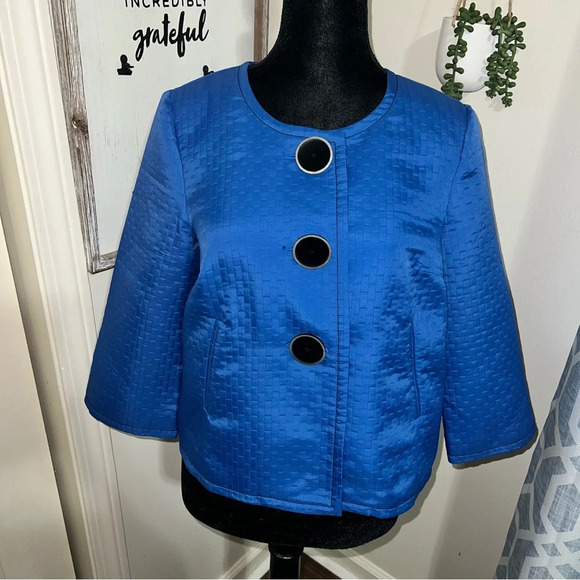 KIM ROGERS Blue Jacket - Size Small - Picture 1 of 5